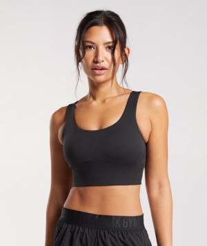 Gymshark Longline Sports Bra Sports Bras Zwart | 82NUXYBSC