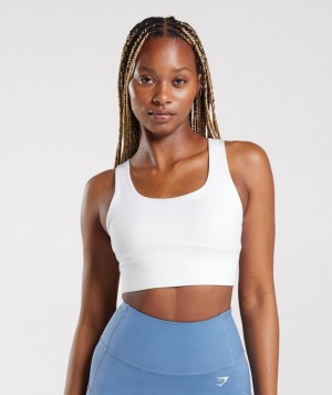 Gymshark Longline Sports Bra Sports Bras Wit | 14JGZQSOC