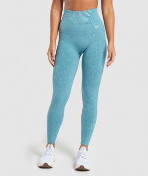 Gymshark Marl Seamless Leggings Leggings Lichtblauw Grijs | 47CJMWTHS