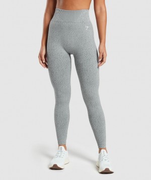 Gymshark Marl Seamless Leggings Leggings Lichtgrijs Grijs Grijs | 95VSWXFKT