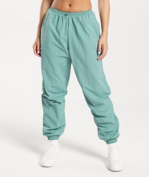 Gymshark Monogram Woven Joggers Broek Ink Teal | 98PHBOWQY