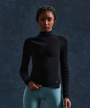 Gymshark Pause Knitwear Long Sleeve Top Long Sleeve Top Grijs | 74JLUTYQI