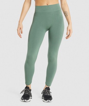 Gymshark Pause Seamless Leggings Leggings Groen | 20NQUSFTE