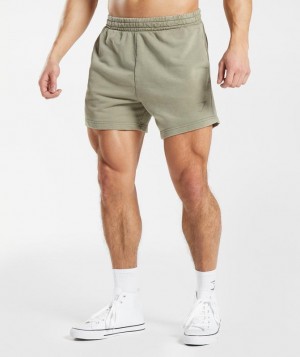 Gymshark Power Washed 5" Shorts Korte Broek Bruin | 49CTUVRDL