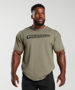 Gymshark Pump Cover T-Shirt T-Shirts Bruin | 07PVEIRCW