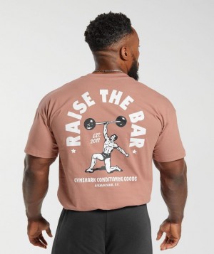 Gymshark Raise the Bar T-Shirt T-Shirts Roze | 62LJKWFSA