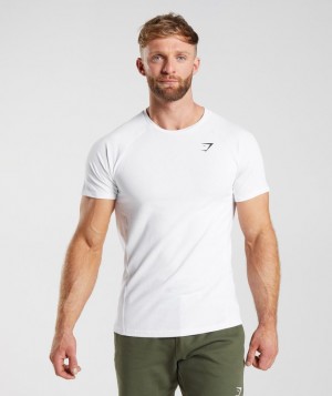 Gymshark React T-Shirt T-Shirts Wit | 64PDQTSHL