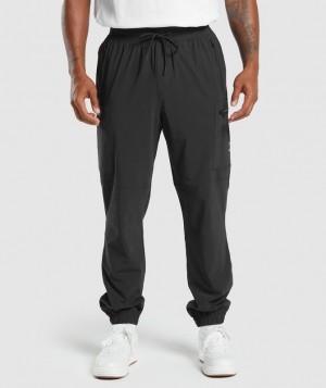 Gymshark Rest Day Cargo Pants Broek Zwart | 76DSTCXKF