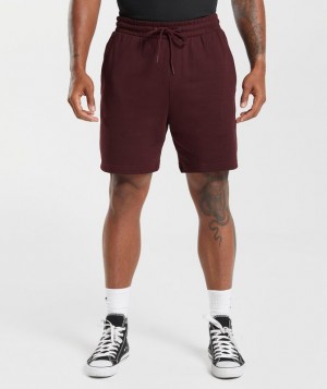 Gymshark Rest Day Essentials Shorts Korte Broek Bordeaux | 71BKVRMZU