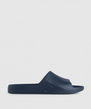 Gymshark Rest Day Slides Schoenen Donkerblauw | 84KFCDEMA