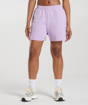 Gymshark Rest Day Sweats Shorts Korte Broek Aura Lilac Marl | 41ARLTSGH