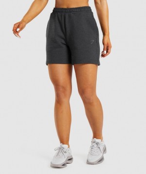 Gymshark Rest Day Sweats Shorts Korte Broek Zwart | 27VLFGNOM