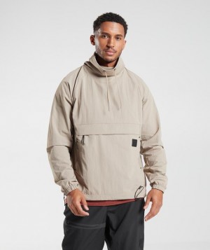 Gymshark Retake Anorak Pullovers Bruin | 43XNHKQWG