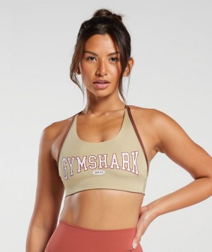 Gymshark Retro Club Sports Bra Sports Bras Bruin | 08UZKCGDT