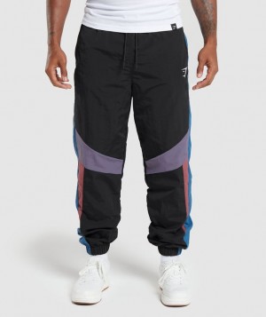 Gymshark Retro Track Pants Broek Zwart | 51ORYDQVZ