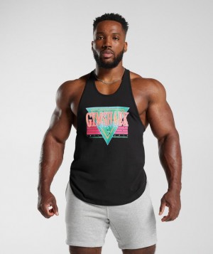 Gymshark Retrowave Stringer Stringer Zwart | 54SBHPKEA