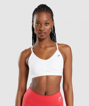 Gymshark Ruched Sports Bra Sports Bras Wit | 58URYLFZD