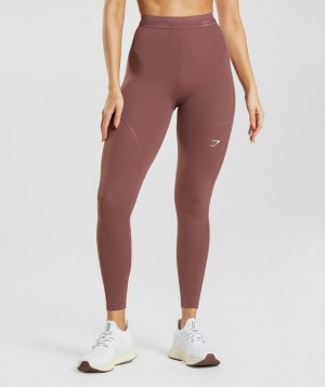 Gymshark Running Leggings Leggings Bruin | 90RJMQWDF