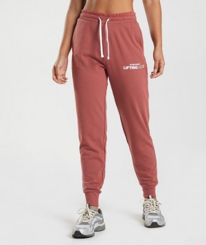 Gymshark Social Club Joggers Broek Roze Bruin | 69MKWHCYT