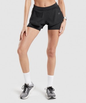 Gymshark Speed 2 In 1 Short Korte Broek Zwart | 29KSLFIRT