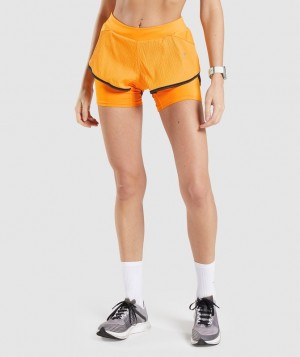 Gymshark Speed 2 In 1 Short Korte Broek Oranje | 65VTKEJFY