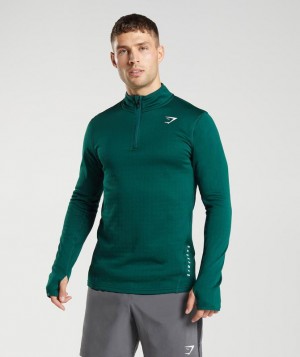 Gymshark Sport 1/4 Zip Pullovers Groen | 87GXWJDPM