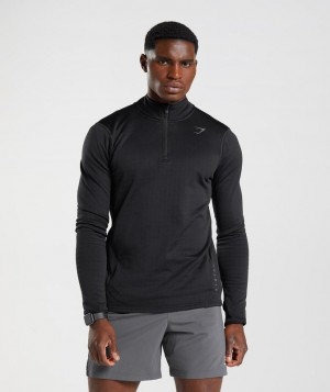 Gymshark Sport 1/4 Zip Pullovers Zwart | 59TOJMNAE