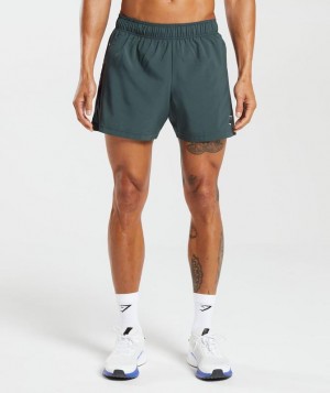 Gymshark Sport 5" Shorts Korte Broek Fog Green/Black | 85IOBVYQF