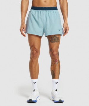 Gymshark Sport Run 3" Shorts Korte Broek Blauw | 24TRVICYW