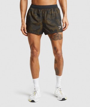 Gymshark Sport Run 3" Shorts Korte Broek Geel | 48OAGWUNZ