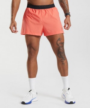 Gymshark Sport Run 3" Shorts Korte Broek Oranje | 74RITQXUD