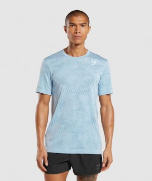 Gymshark Sport Seamless T-Shirt T-Shirts Blauw | 96RSTAUYW