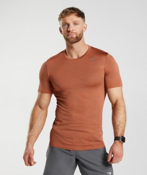 Gymshark Sport Seamless T-Shirt T-Shirts Bruin | 24XQKOBLF