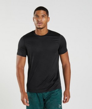 Gymshark Sport T-Shirt T-Shirts Black/Black Marl | 98NMCLSUX