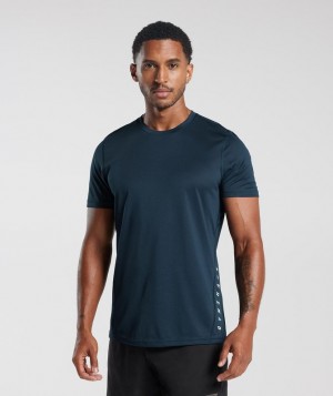 Gymshark Sport T-Shirt T-Shirts Navy/Black Marl | 50EHGMCOI