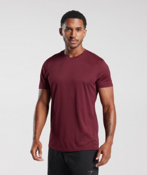 Gymshark Sport T-Shirt T-Shirts Plum Pink/Black Marl | 83RUDKNWB