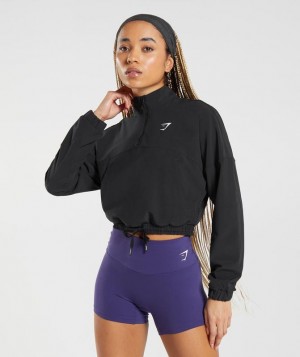 Gymshark Sport Windbreaker Jackets / Outerwear Zwart | 72WHEKJBO