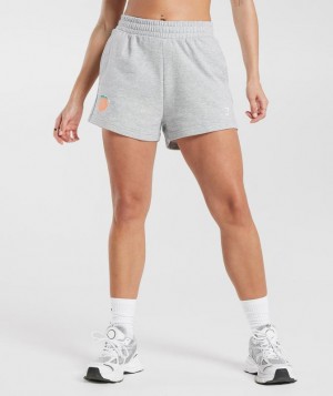 Gymshark Strong Peach Shorts Korte Broek Lichtgrijs | 12XHGJTMF