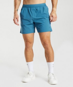 Gymshark Studio Shorts Korte Broek Blauw | 36GFDQHXV