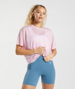 Gymshark Super Soft T-Shirt T-Shirts Roze | 18MSAONDY