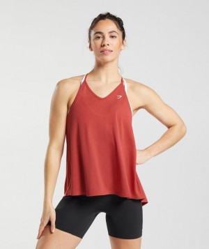 Gymshark Super Soft Tank Sleeveless Top Rood | 45UMATHEY