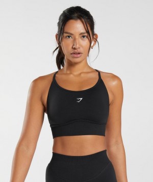 Gymshark Sweat Seamless Longline Sports Bra Sports Bras Zwart | 29HQIGTDP