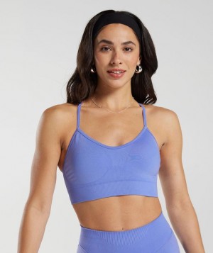 Gymshark Sweat Seamless Sports Bra Sports Bras Blauw | 02UMWHDYR