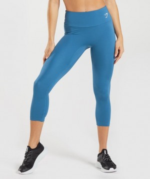 Gymshark Training 7/8 Leggings Leggings Blauw | 24GJVSBUE