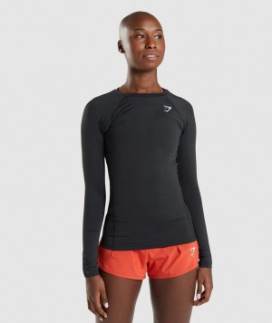 Gymshark Training Baselayer Long Sleeve Top Long Sleeve Top Zwart | 27EJLHIZV