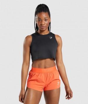 Gymshark Training Crop Tank Crop Tops Zwart | 98XTRSFYU