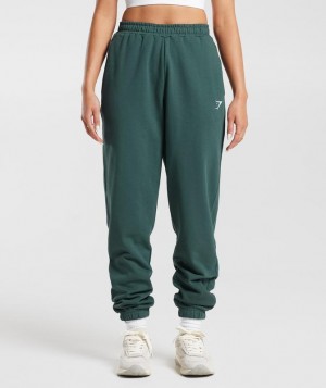 Gymshark Training Fleece Joggers Broek Groen | 45BVUIAHL