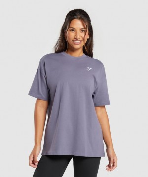 Gymshark Training Oversized T-Shirt T-Shirts Paars | 40CEFQDBT