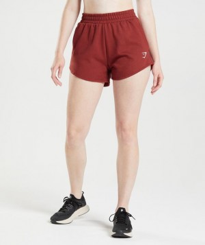 Gymshark Training Sweat Shorts Korte Broek Rood | 69VIPRNWA