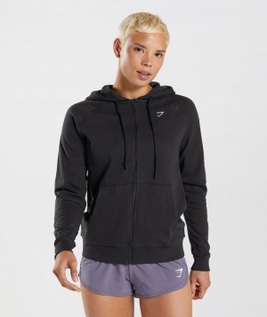 Gymshark Training Zip Hoodie Hoodies Zwart | 69GUETMPI